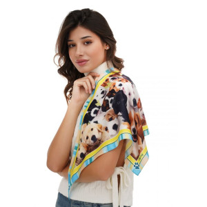 Косынка дизайнерска "Щеночки" от My Scarf принт 3D