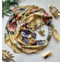 Дизайнерська шовкова хустка My Scarf "Золотий сад" 90 на 90 см, Преміум ВІП колекція