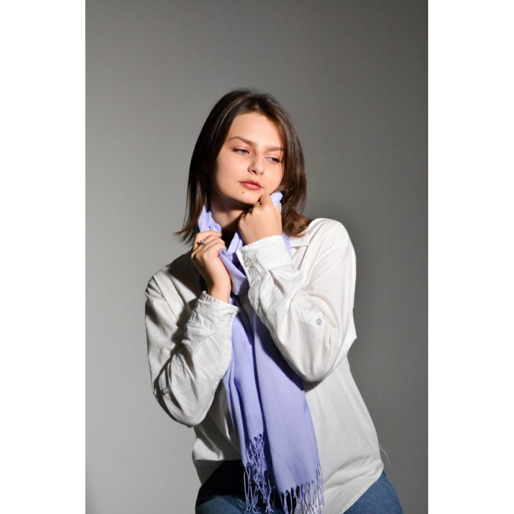Бавовняний ніжно фіалковий теплий шарф від бренду MyScarf