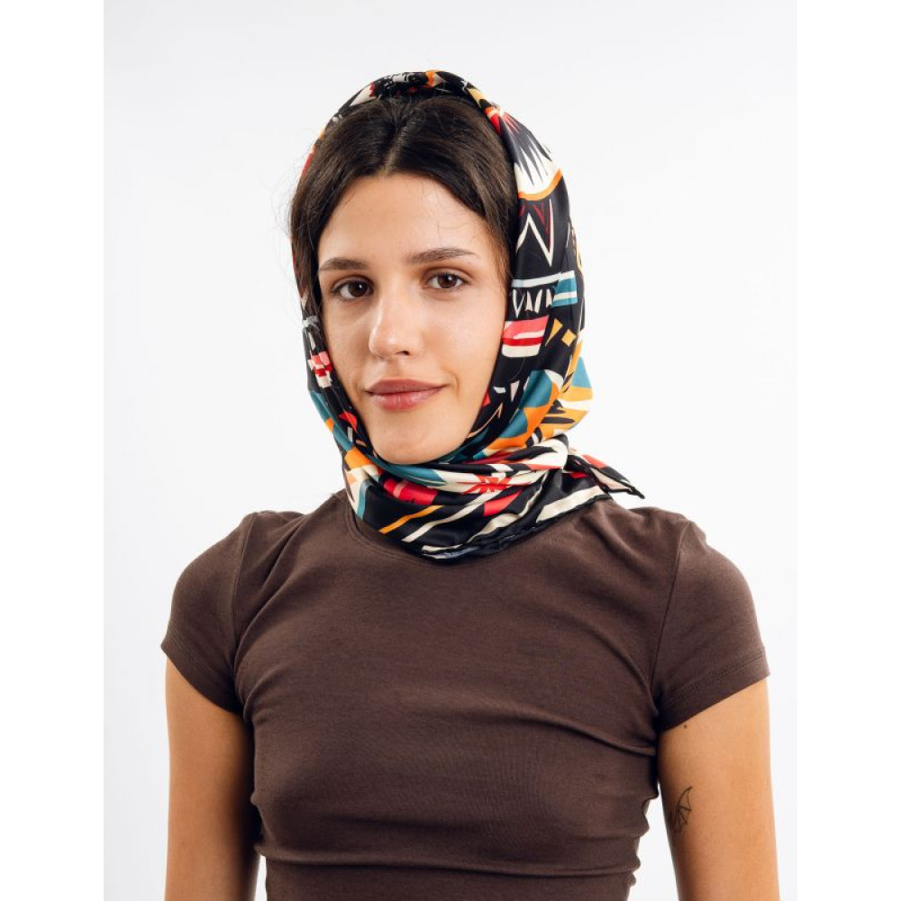 Велика дизайнерська хустка My Scarf "Карпатська зірка" 90 9 см золото
