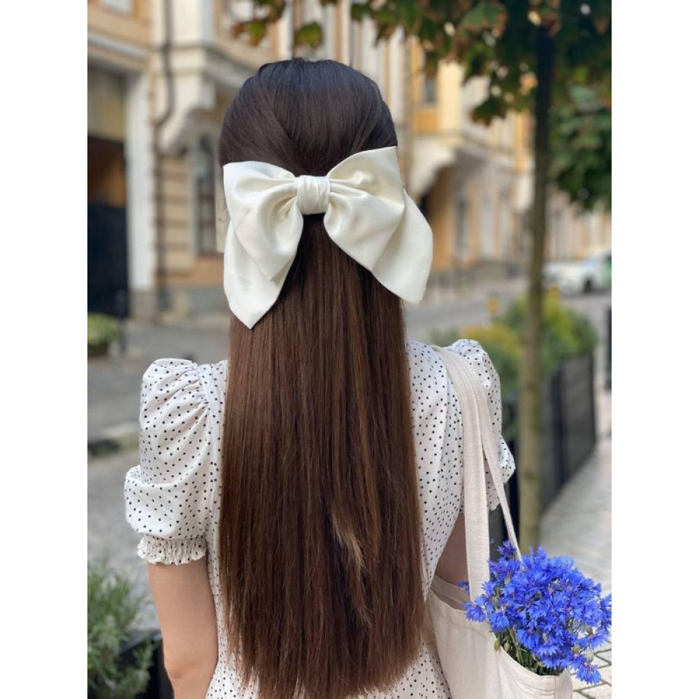 Стильний білий бант від My Scarf