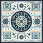 Велика дизайнерська хустка My Scarf "Круговорот життя 90 на 90 см