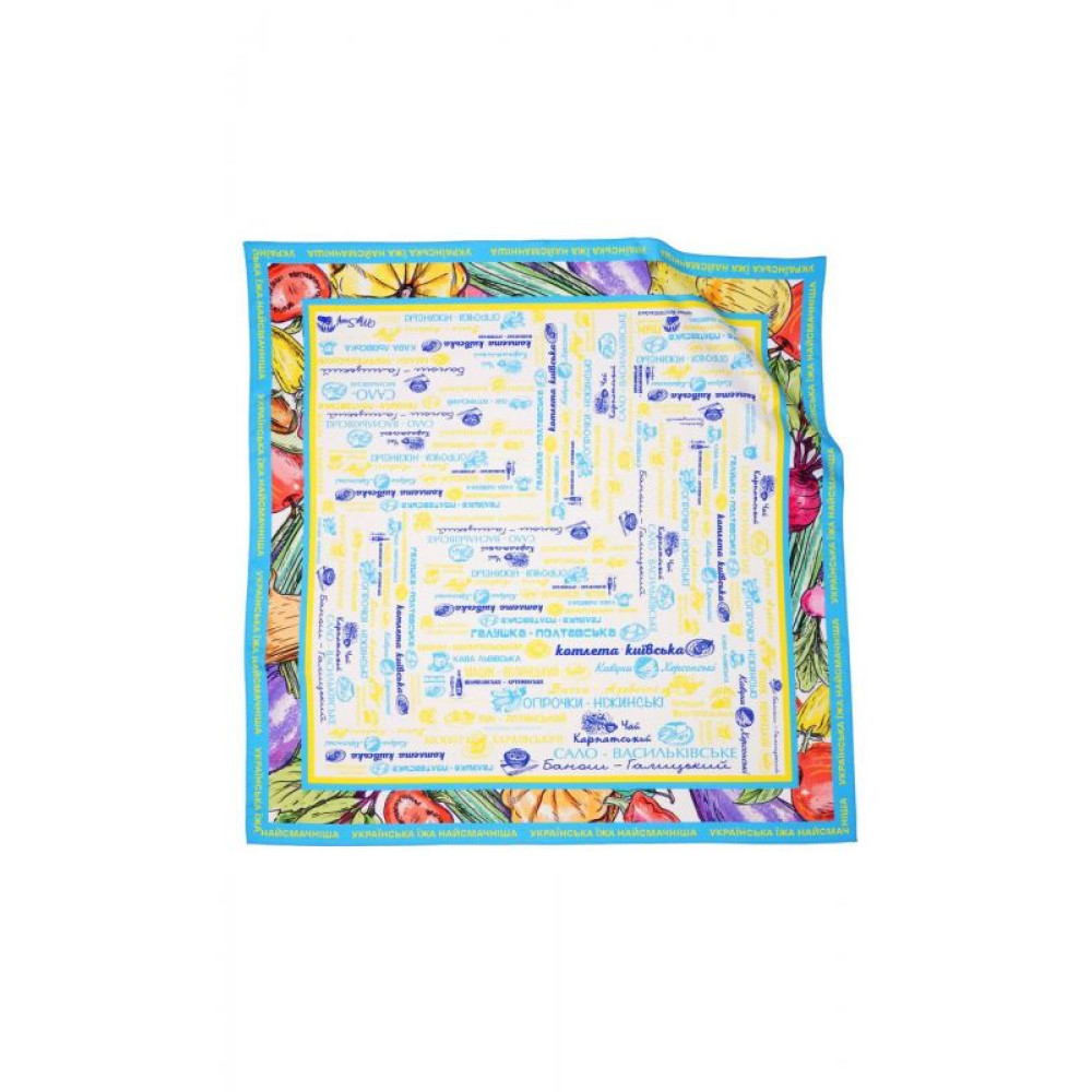 Дизайнерська хустка "Смаки Україні" різнобарвна від бренда My Scarf
