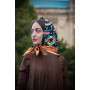 Велика дизайнерська хустка My Scarf "Карпатська зірка" 70 на70 см золото