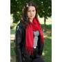 Жіночий червоний шарф великий котоновий шарф "Мілан" від My scarf 180 на 60 см