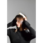 Обруч для волосся MyScarf білий one size атлас з вузлом вгорі