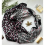 Дизайнерська шовкова хустка My Scarf "Багіра" 90 на 90 см, оздоблена камінням
