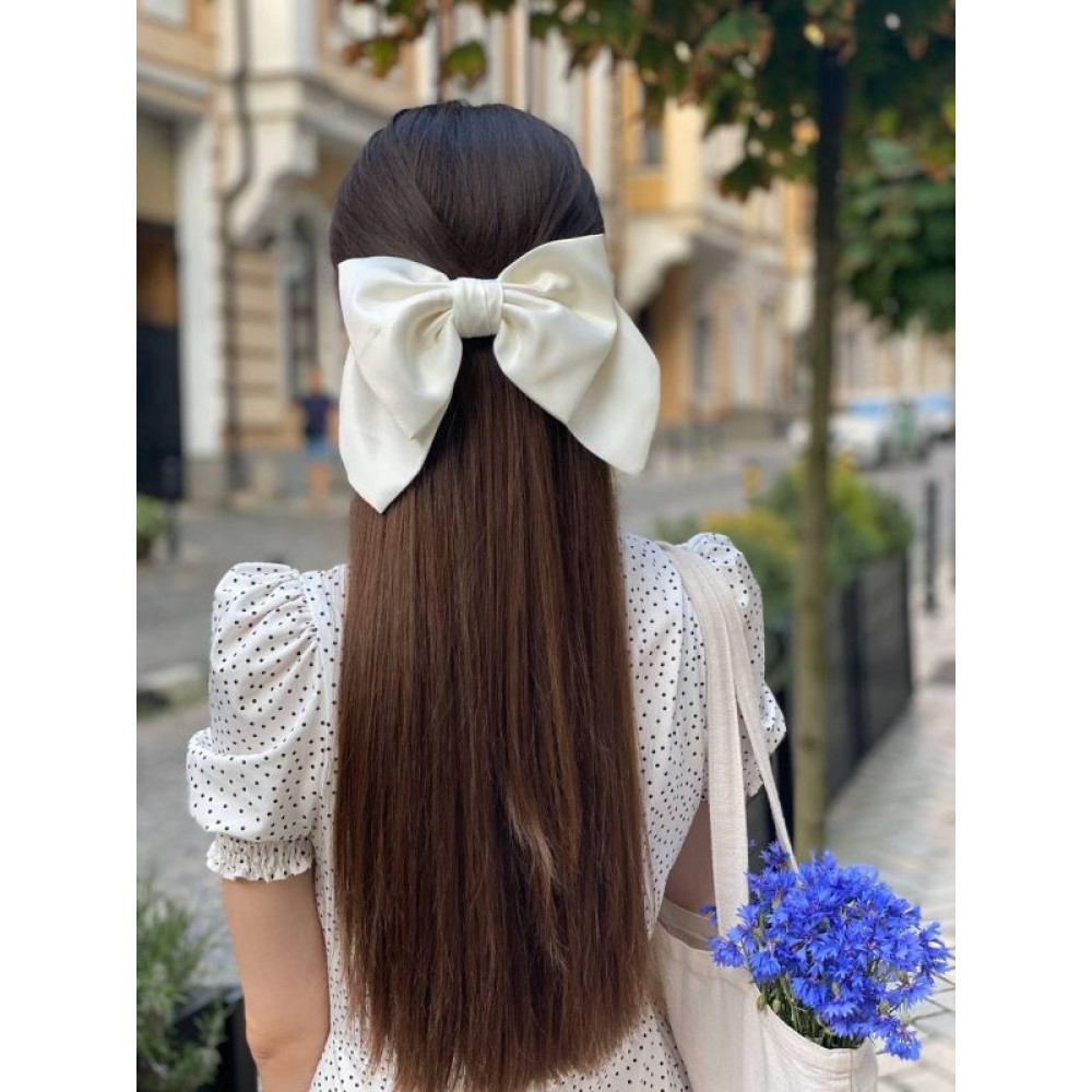 Стильний білий бант від My Scarf