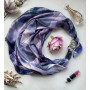 Дизайнерська хустка "Блакита лагуна" від бренда My Scarf, прикрашена натуральним каменем здалит