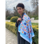 Дизайнерська хустка "Польові квіти" My Scarf,  70 см на 70 см