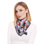 Дизайнерська шовкова хустка My Scarf "Діамантове сяйво" 90 на 90 см прикрашений  натуральною яшмою