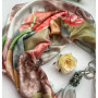 Дизайнерська шовкова хустка My Scarf "Венеціанська ніч" 90 на 90 см, оздоблена камінням