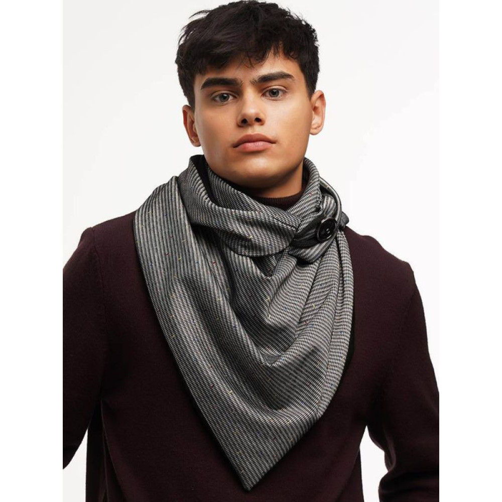 Шарф My Scarf двосторонній, абстрактний сірий кежуал віскоза
