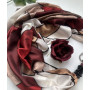 Дизайнерська хустка "Вихід королеви" від бренда My Scarf, прикрашена натуральним каменем агат