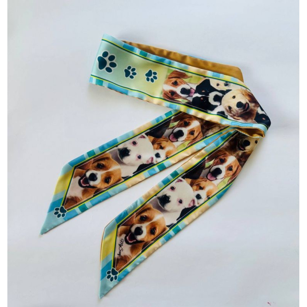 Твіллі авторський " Маленькі собачки " від Myscarf принт 3D