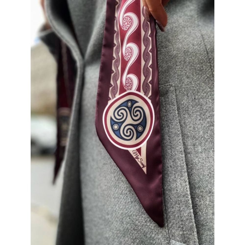 Дизайнерський  твіллі з патріотичним принтом "Трипілля " My Scarf