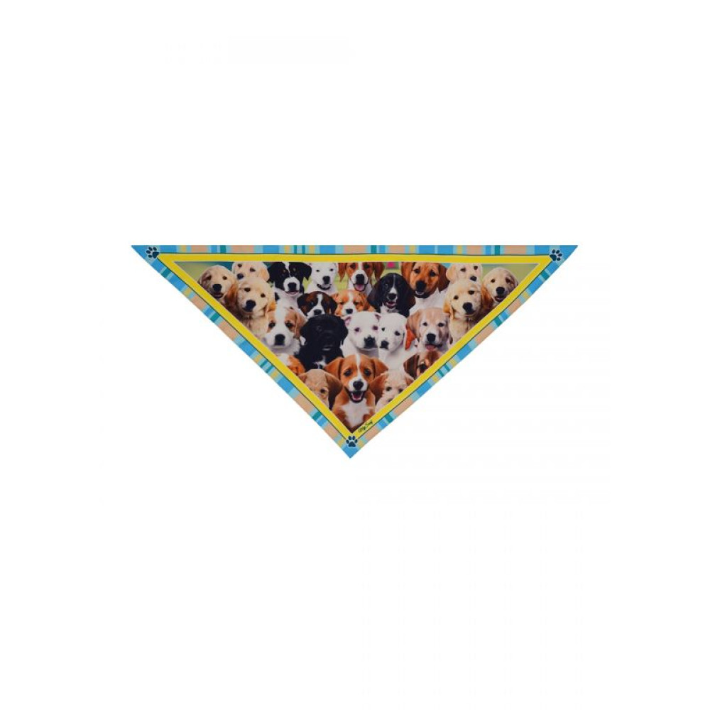 Комплект твіллі + косинка авторський двосторонній Милі цуценята від Myscarf 3D