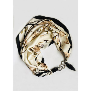 Хустка "Біла орхідея" My Scarf, шийна хустка, подарунок жінці, подарункова коробочка!
