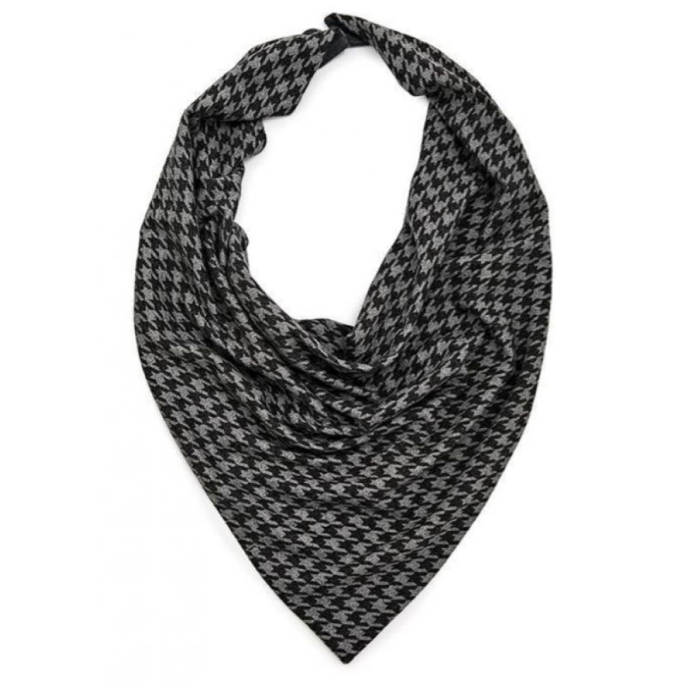 Теплий чоловічий вовняний 2-х вбудований шарф My Scarf, сірий на ґудзику "Единбург"