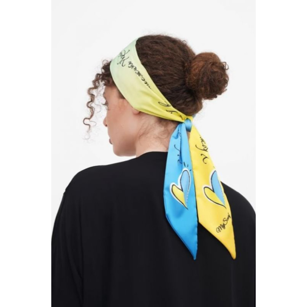Авторський твіллі двосторонній колекція "Україна в серці" My Scarf