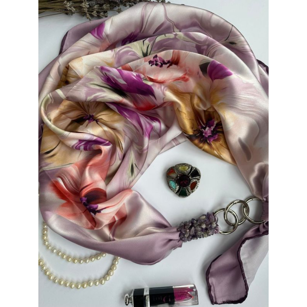 Дизайнерська хустка "Королівська орхідея" колекція VIP від бренду my scarf, подарунок жінці