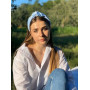 Блакитний атласний обруч від MyScarf