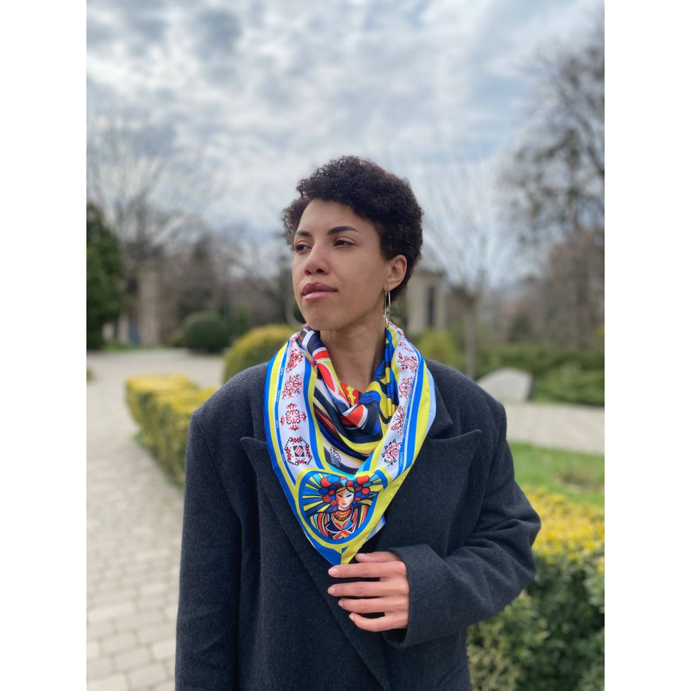 Дизайнерська хустка "Берегиня" My Scarf,  70 см на 70 см