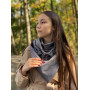 Шарф теплий сірий трикотаний My Scarf двосторонній унісекс, 100х100х150 см