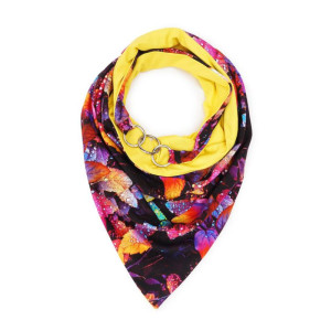 Шарф My Scarf "Яскрава осінь" віскоза, трикотаж з металевими кільцями