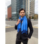 Чоловічий синій шарф великий чоловічий котоновий шарф "Мілан" від My scarf 180 на 60 см