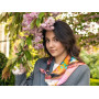 Дизайнерська хустка "Голуба Сакура" від бренда My Scarf, подарунок жінці