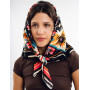 Велика дизайнерська хустка My Scarf "Карпатська зірка" 90 9 см золото