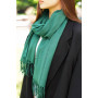 Жіночий зелений шарф, великий котоновий шарф "Мілан" від My scarf 180 на 60 см