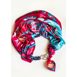Дизайнерська хустка my scarf "Малинова румба" шийна хустка, подарунок жінці