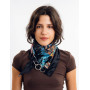 Дизайнерська хустка  шовкова My Scarf "Різнобарвна галактика", 90 на 90 см