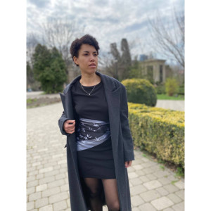 Дизайнерська косинка "Київські ластівки" My Scarf,  70 см на 70 см на 100 см