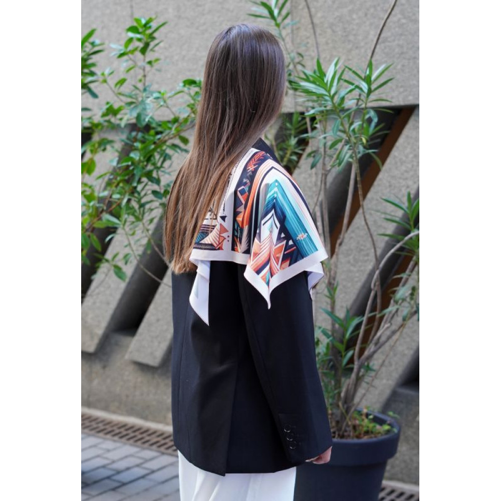 Косинка дизанерська  "Косовські мотиви" My Scarf, 70х70х100 см, шовк