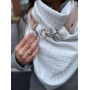 Жіночий 2-сторонній  трикотажний шарф, молочний "Единбург" від My scarf, на кільцях,  снуд, бактус