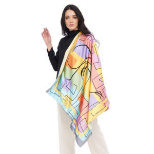 Авторська хустка райдужна MyScarf "Обличчя дівчини"