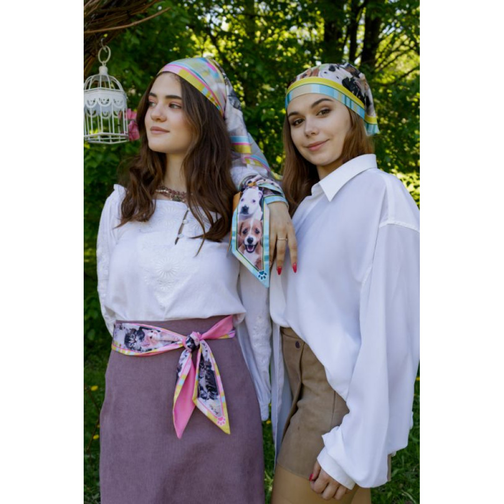 Твіллі авторський "Милі кошенята" Myscarf принт3D