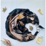 Дизайнерська хустка My Scarf "Тайна ніч" 90 на 90 см прикрашена агатом