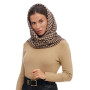 Шарф жіночий "Единбург" великий MyScarf теплий one size коричневий із принтом гусяча лапка