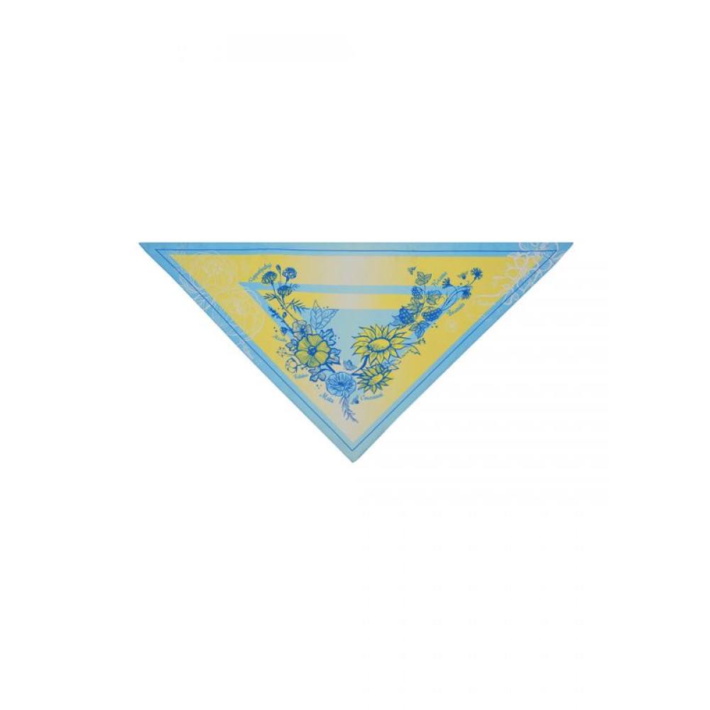 Комплект твіллі + косинка "Квіти України" світлий від Myscarf