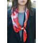 Дизайнерська шовкова  хустка My Scarf "Серце красуні" прикрашена коралом