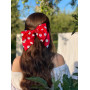 Червоний бант у білий горошок My Scarf