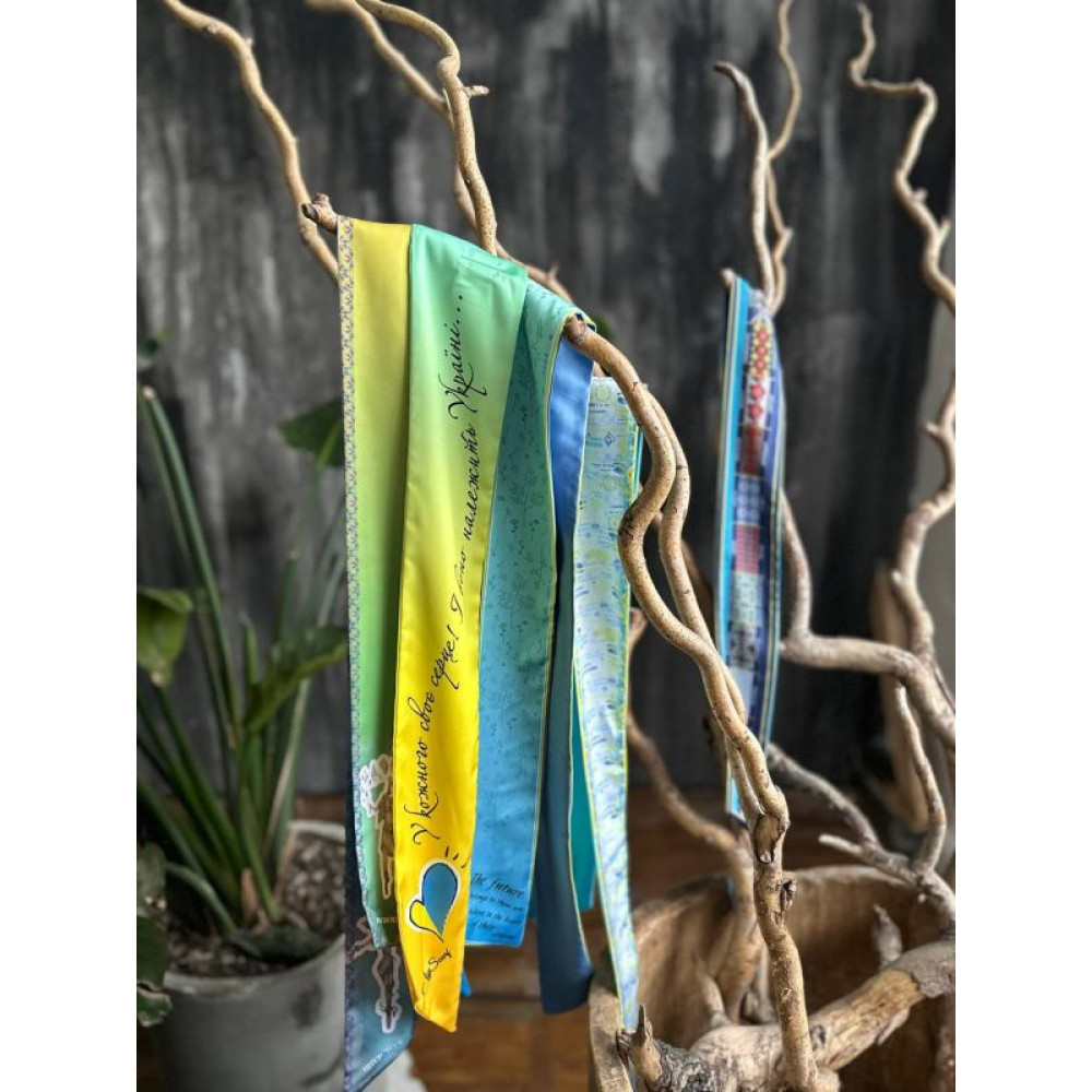 Авторський твіллі двосторонній колекція "Україна в серці" My Scarf