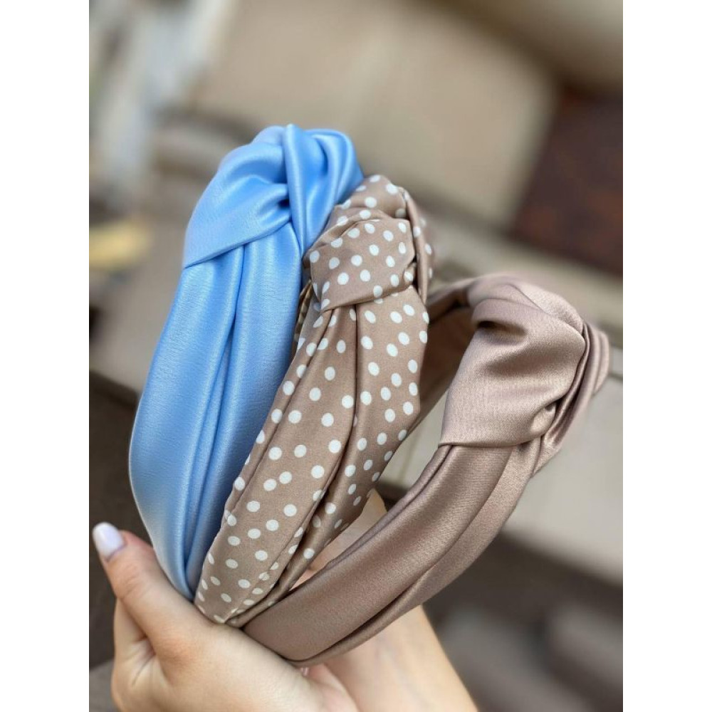 Блакитний атласний обруч від MyScarf