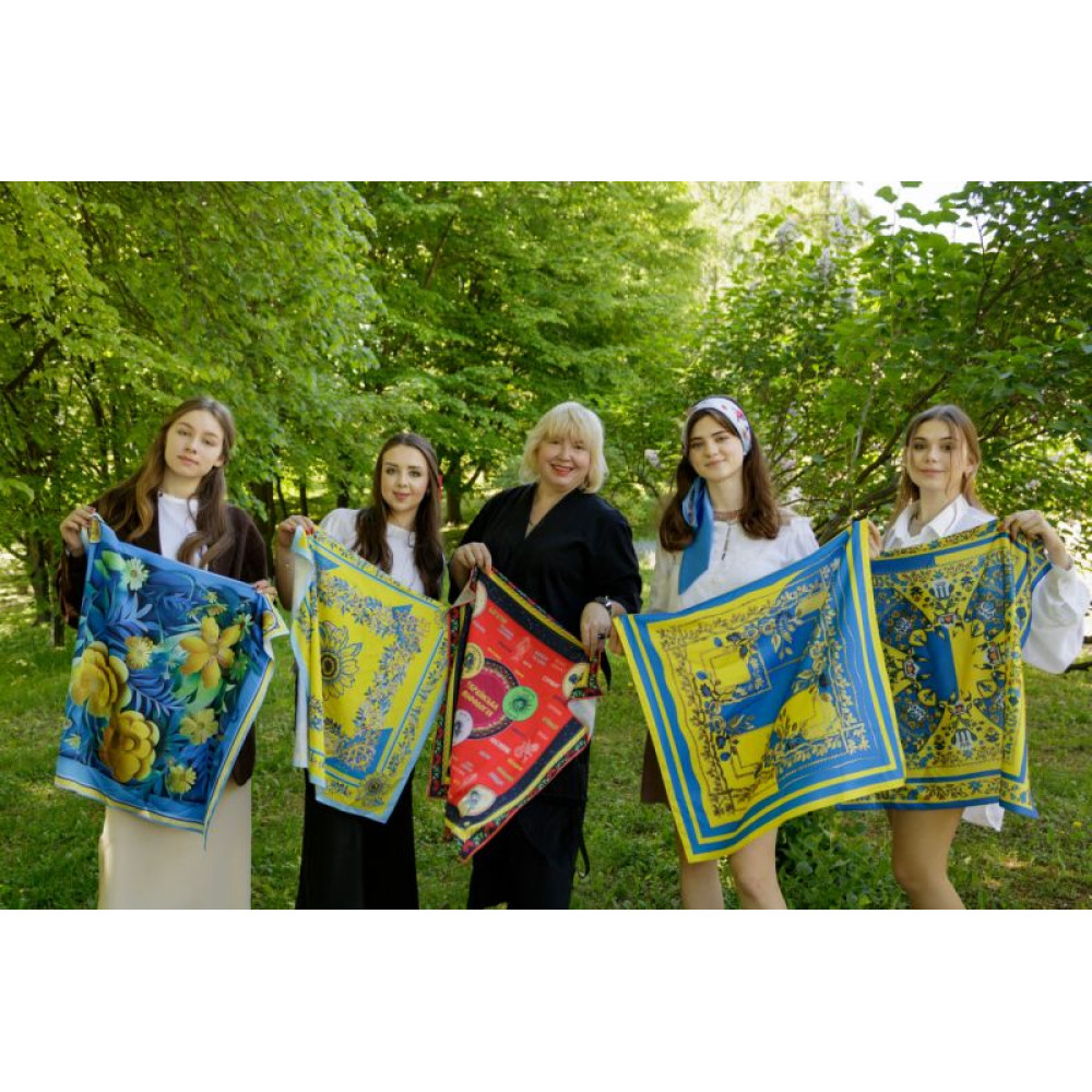 Хустка авторська My Scarf "Квітка Незламності" колекція Украіна