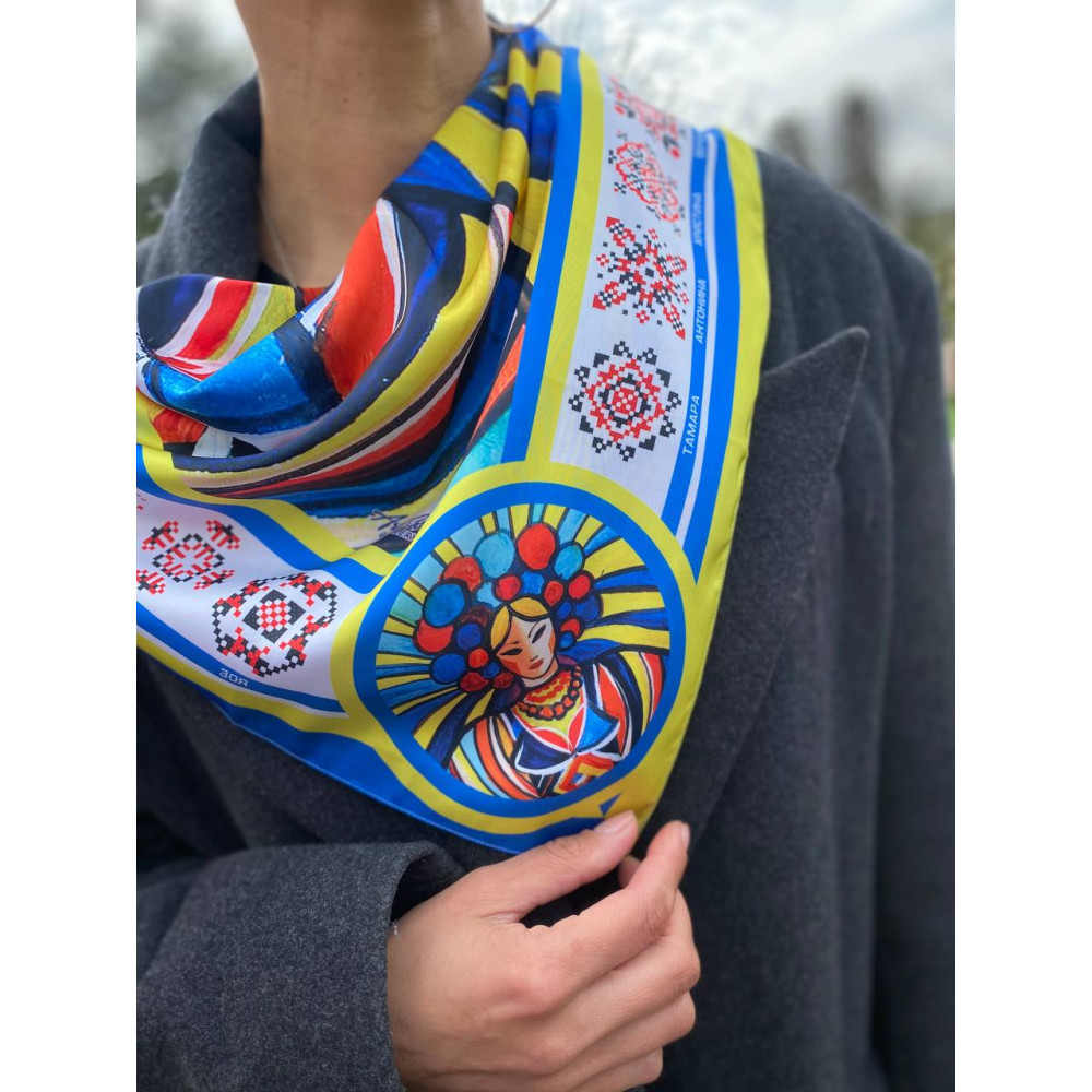Дизайнерська хустка "Берегиня" My Scarf,  70 см на 70 см
