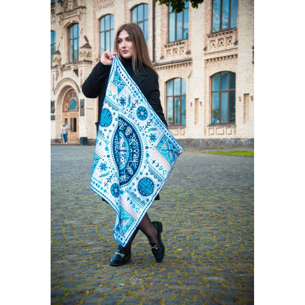 Велика дизайнерська хустка My Scarf "Круговорот життя 90 на 90 см